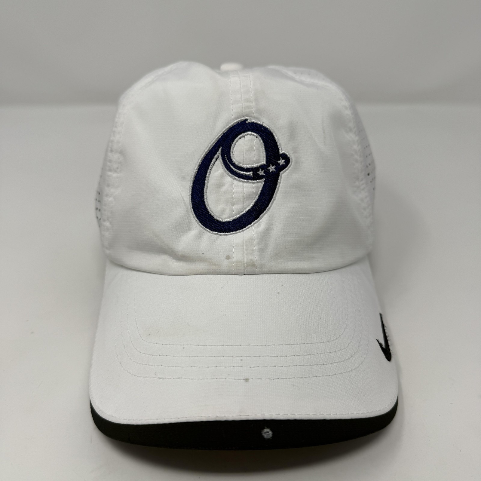 Nike Golf Hat Cap Strap Back White Mens One Size Mesh O